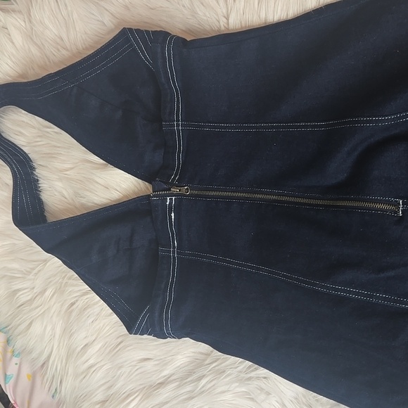 NWT Pilcro Halter Deep-V Seamed Open-Back Mini Dress - Picture 10 of 12